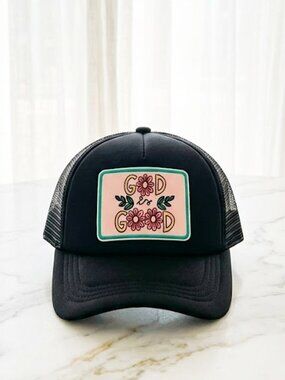 Ladies Black Faith Trucker Hat